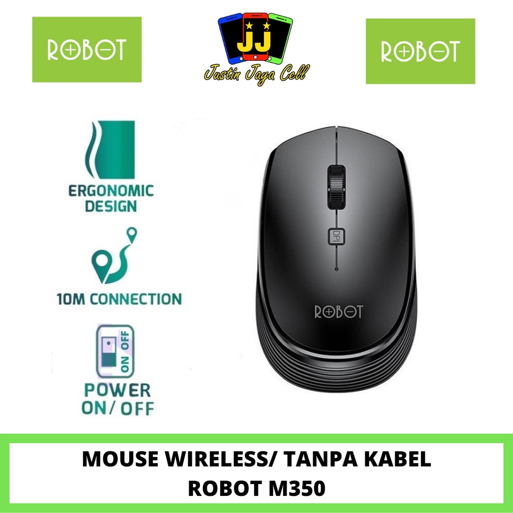 Mouse Wireless Tanpa Kabel Robot M205 Optical Mouse 1600 DPI