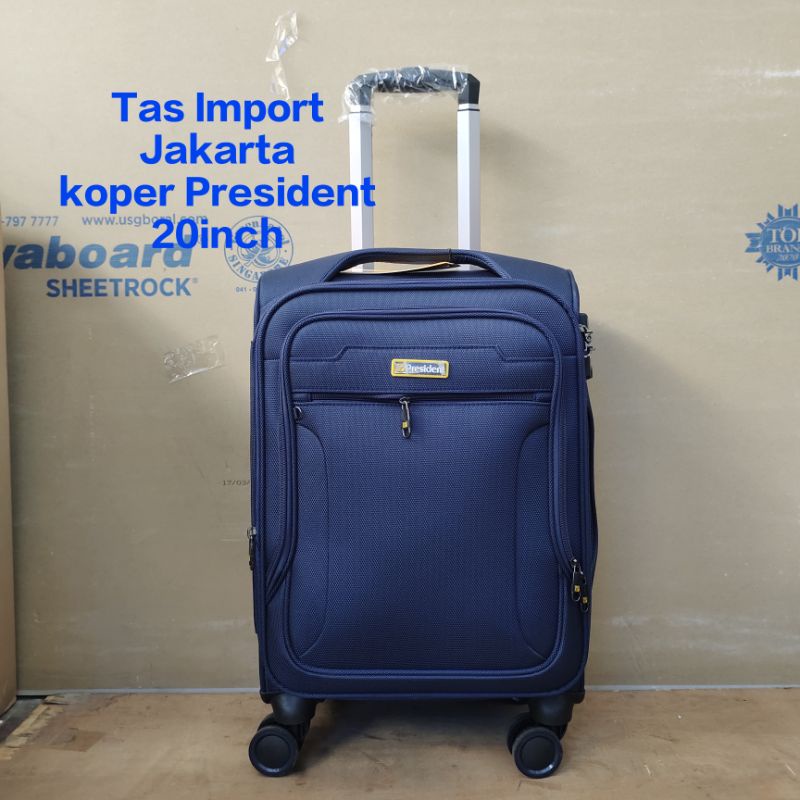 PROMO! Koper President 20 Inch Bahan Kain Kanvas CUCI GUDANG ORI - Kabin size