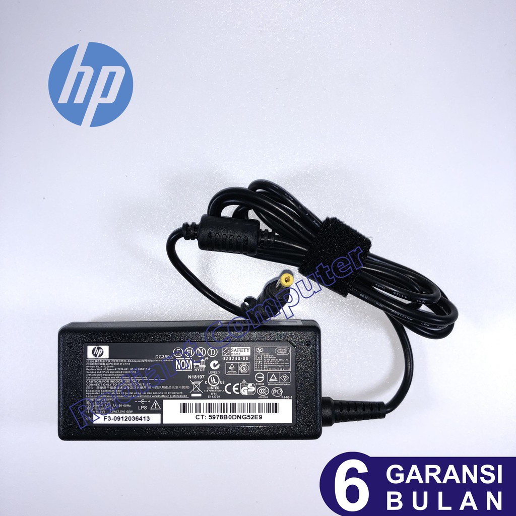 Adaptor Charger Original HP Compaq V3000 500 520 CQ510 18.5V 3.5A