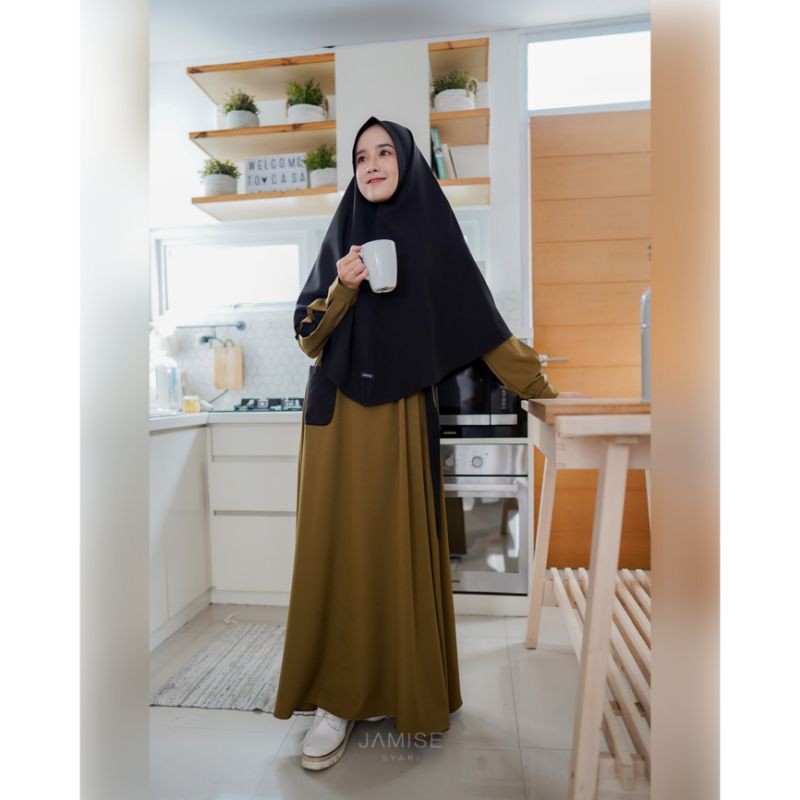 Set Gamis+Khimar Syari | Maretta Series - Temple | Jamise Syari