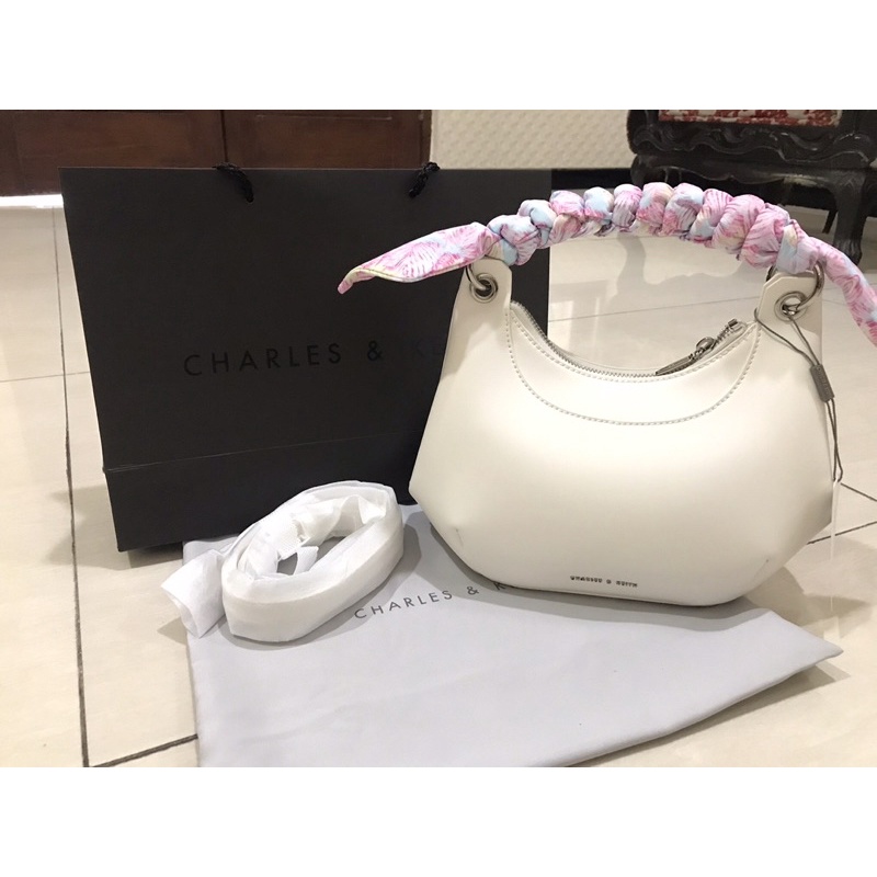 Charles & Keith Tas Geometric Ulani Scarf-Wrapped (New)