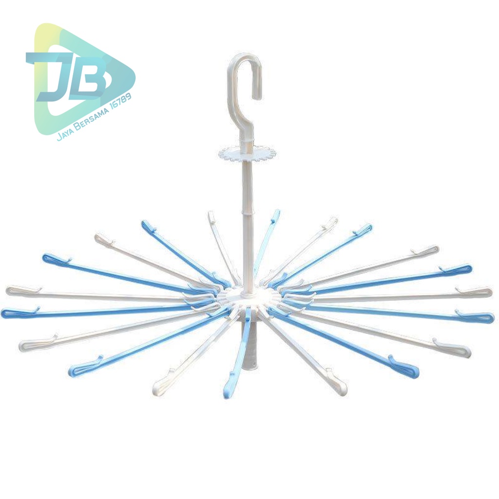 RT88 folding hanger gantungan jemuran baju bayi putar 360 derajat 20 stick pengait JB5477