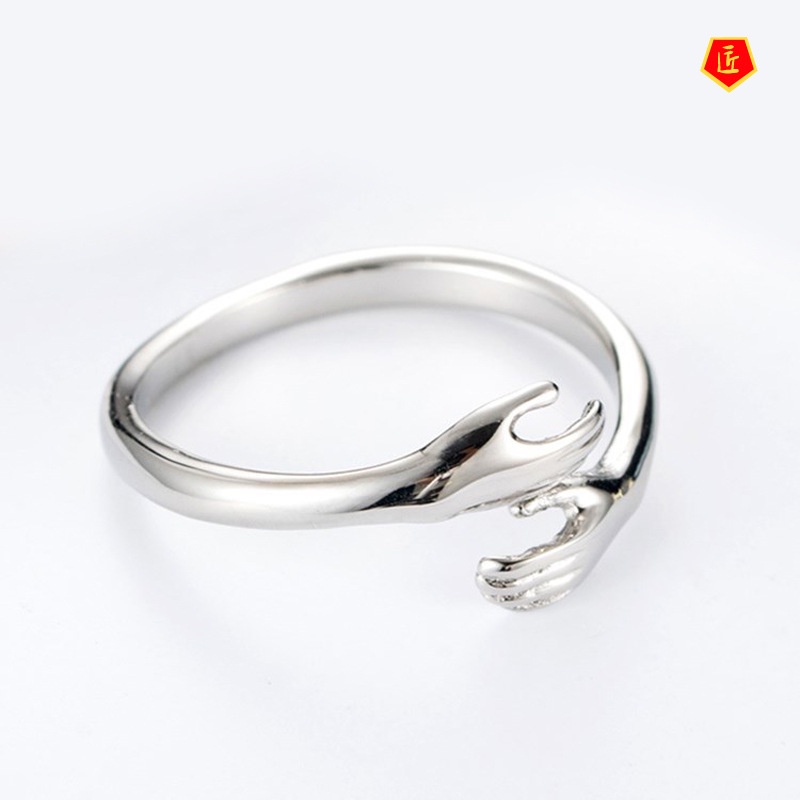 [Ready Stock]Korean Fashion Creative Hands Hug Ring