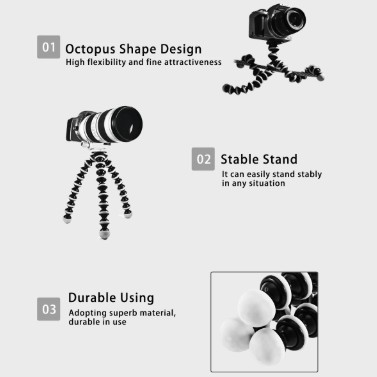 Tripod Gorila Pod Gorillapod Small Medium Large Tripot Hp Handphone Camera Kamera Flexible Multifungsi