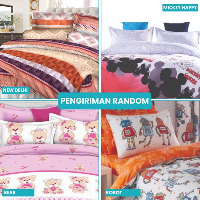 Golden Eterna Katun CVC Bedcover Set Sprei Tinggi 30 - Motif Random