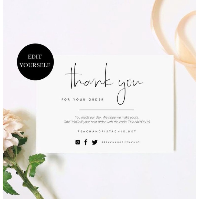 

THANK YOU CARD CUSTOME