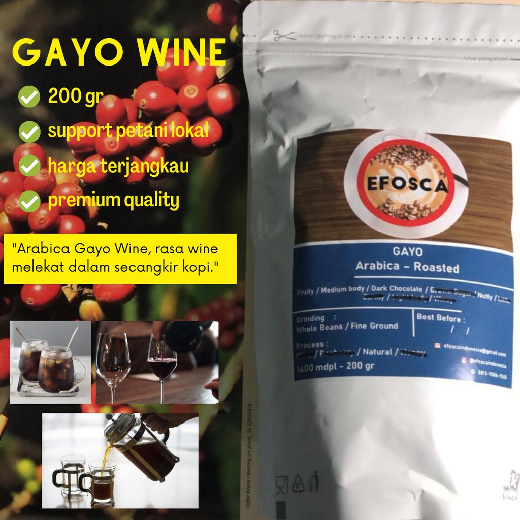 

KOPI ARABICA GAYO WINE - FINE GRIND (BUBUK)