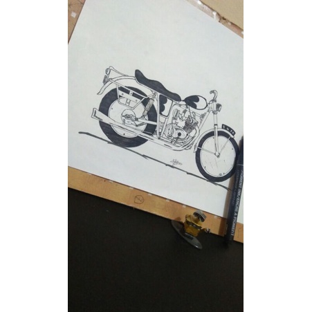 

Gambar Sketch British custom motorcycle