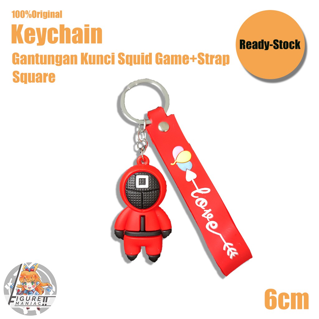 Gantungan Kunci Figure Squid Game + Strap Film Korea Seri 2 Murah Ready Stock