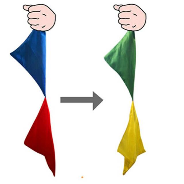 Alat sulap gimmick | CHANGING COLOUR SILK | Alat sulap murah