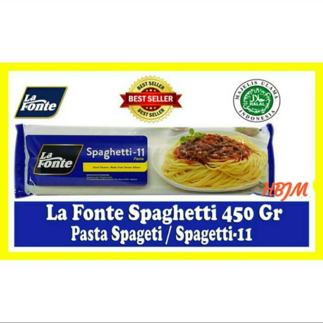 

LA FONTE SPAGHETTI 450 GR SPAGETI PASTA Barang Kering / Dry