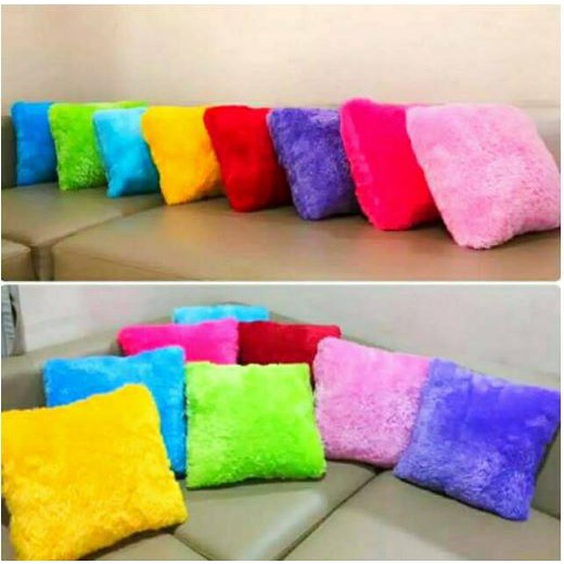 BANTAL KAIN BULU RASFUR 40x40 full silikon TERMURAH NYAMAN DAN EMPUK DI PAKAI