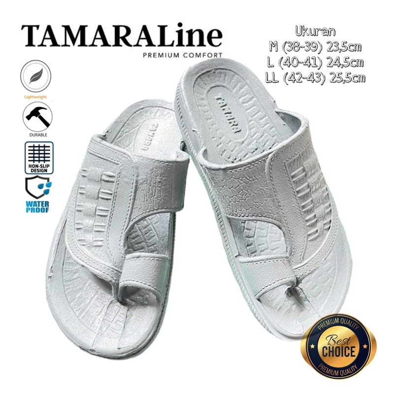 Sandal Selop Slide Slip on Jepit Karet Pria Dewasa / Remaja - TAMARALINE 3 / Bahan Premium Lentur Empuk Ringan Kuat Anti Slip Anti Air / Model Sandal Casual Santai Rumah Hotel Outdoor Kamar Mandi Murah Original