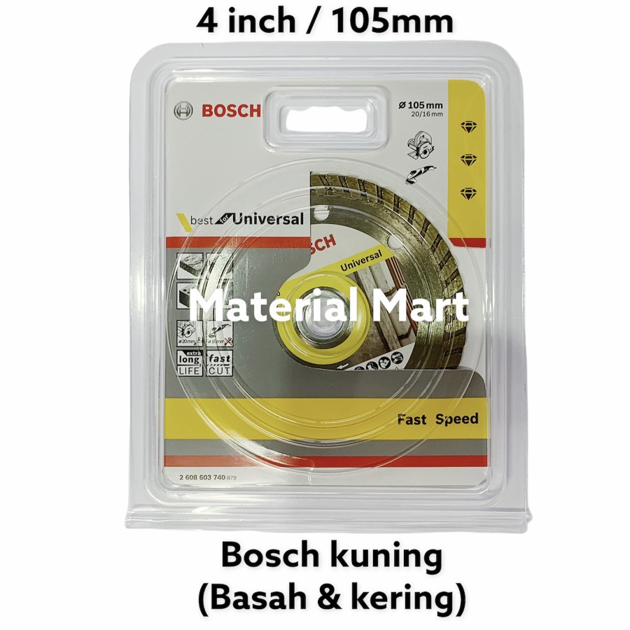 Diamond Wheel Bosch ASLI | Mata Gerinda Potong 4 | Pisau Potong Keramik | Material Mart