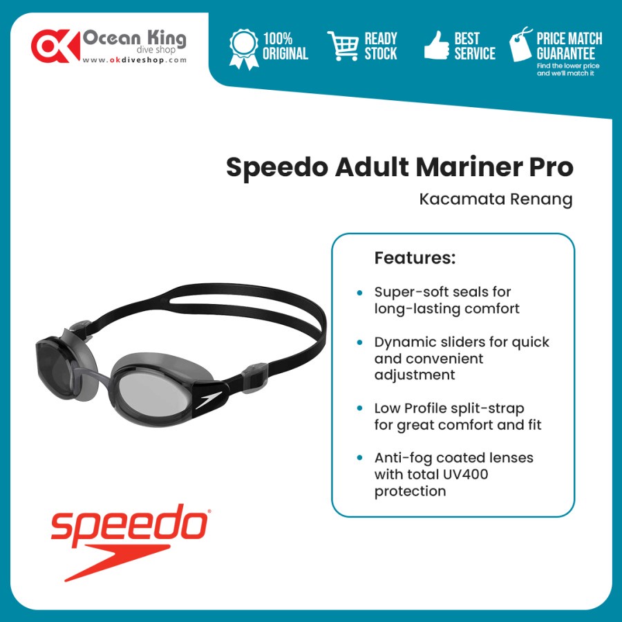Jual GOGGLES SPEEDO ADULT MARINER PRO Shopee Indonesia