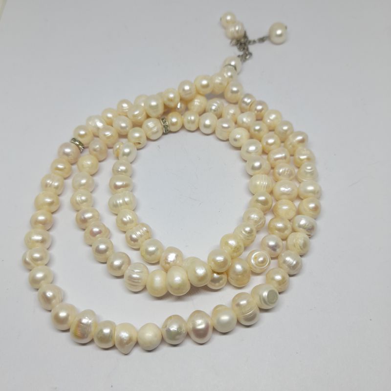 TASBIH MUTIARA 99BUTIR 8MM ASLI ORIGINAL