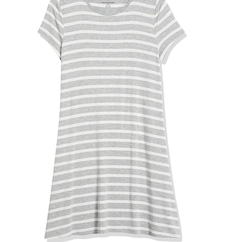 Amazon Essentials Women's Short-Sleeve Scoop Neck Swing Dress // sisa ekspor <