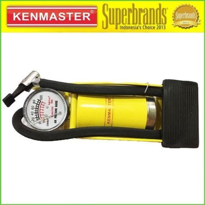 Pompa Sepeda Injak 1 Tabung Original Kenmaster Foot Pump Single Tube