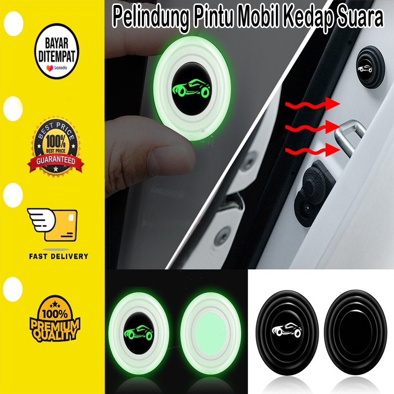 [1 PCS] Pelindung Pintu Mobil Kedap Suara Silikon Karet Meredam Getaran Bantalan Bumper Anti Shock stiker Gasket peredam kejut pintu mobil