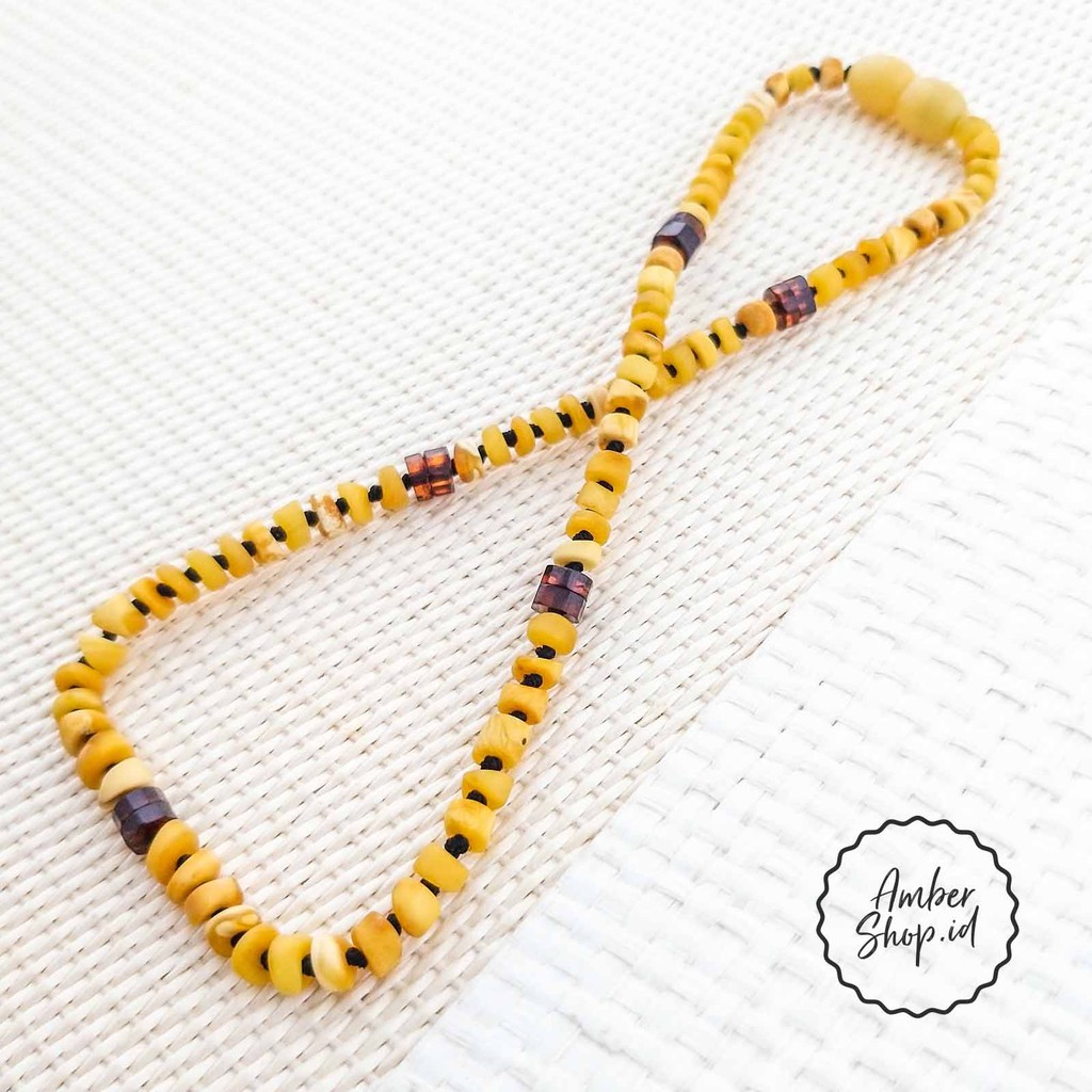 AS17 Kalung Amber pereda tumbuh gigi bayi - Amber Shop