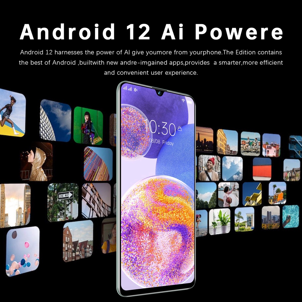 Ponsel Pintar Baru M22 6.4 inci HD Kamera Android RAM12GB + ROM512GB