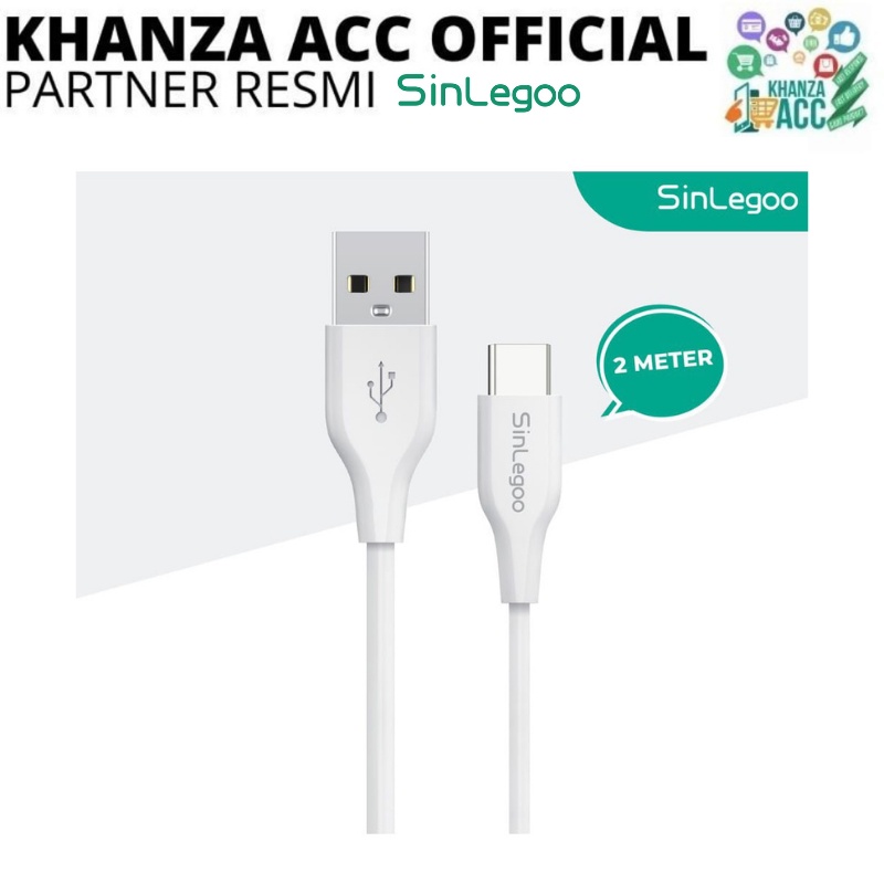 KHANZAACC SINLEGOO 2UT-01 Kabel Data Charger Panjang 2m Android Type C Fast Charging 3.1A