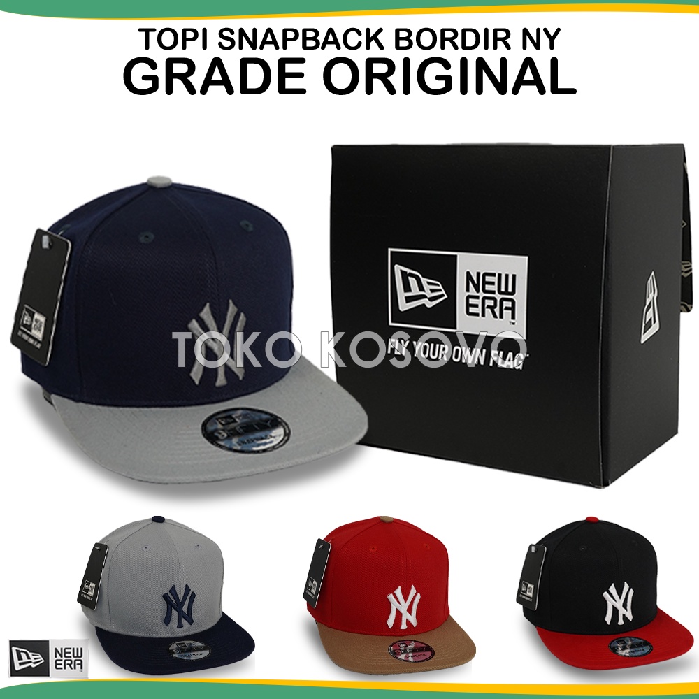 Topi Snapback ORIGINAL Grade Import NY New York Yankess, Topi MLB NBA Hip Hop Rapper Merah Dongker Abu Navy Hitam Logo Bordir Unisex Distro Baseball Bisbol Basseball Pria Wanita Cowo Laki Dewasa Polos Ori 100% Premium Murah Impor Basket NYC YN Racing