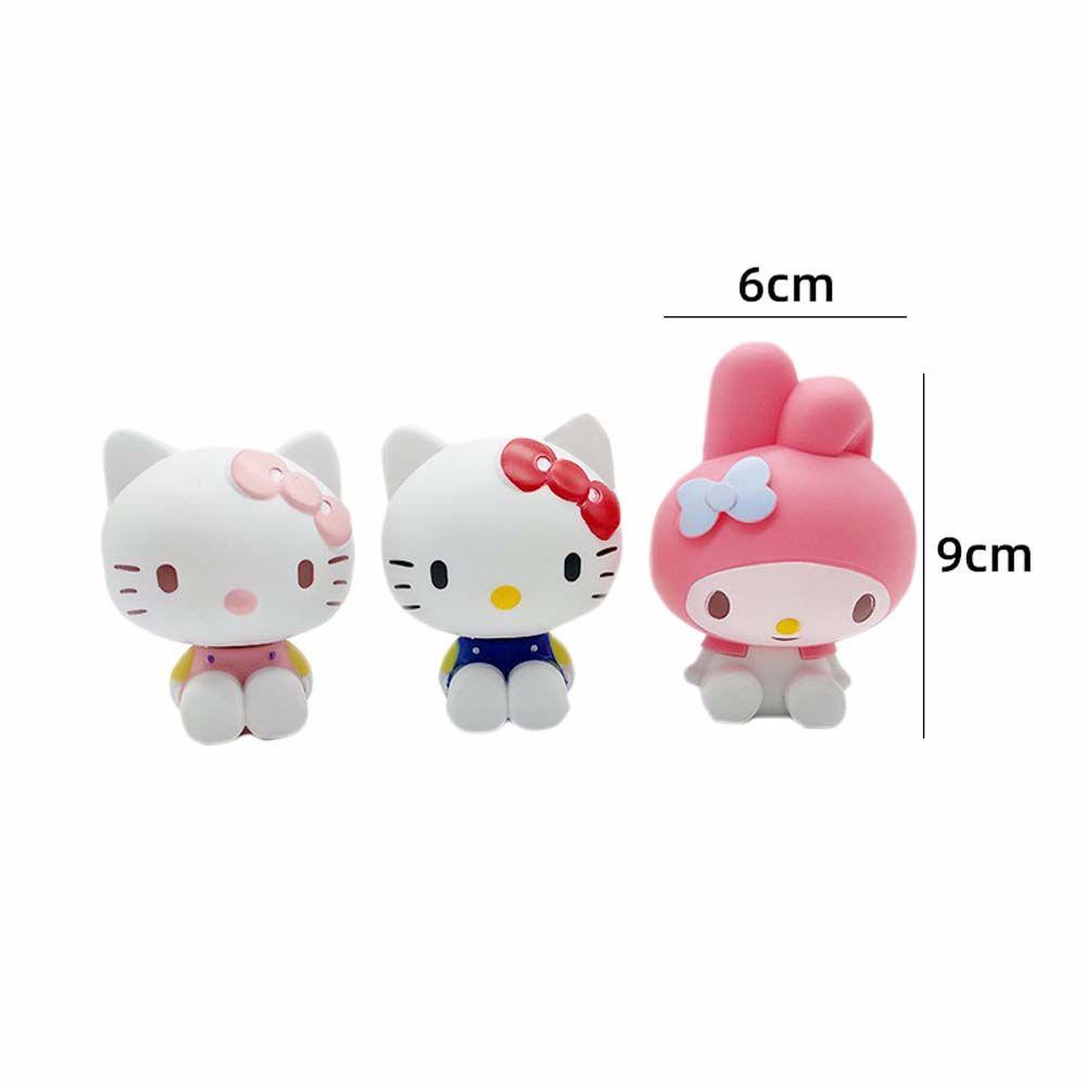 Agustin My Melody Lucu PVC Dekorasi Desktop KT Mainan Ornamen Rumah Model Anime Figure Toys