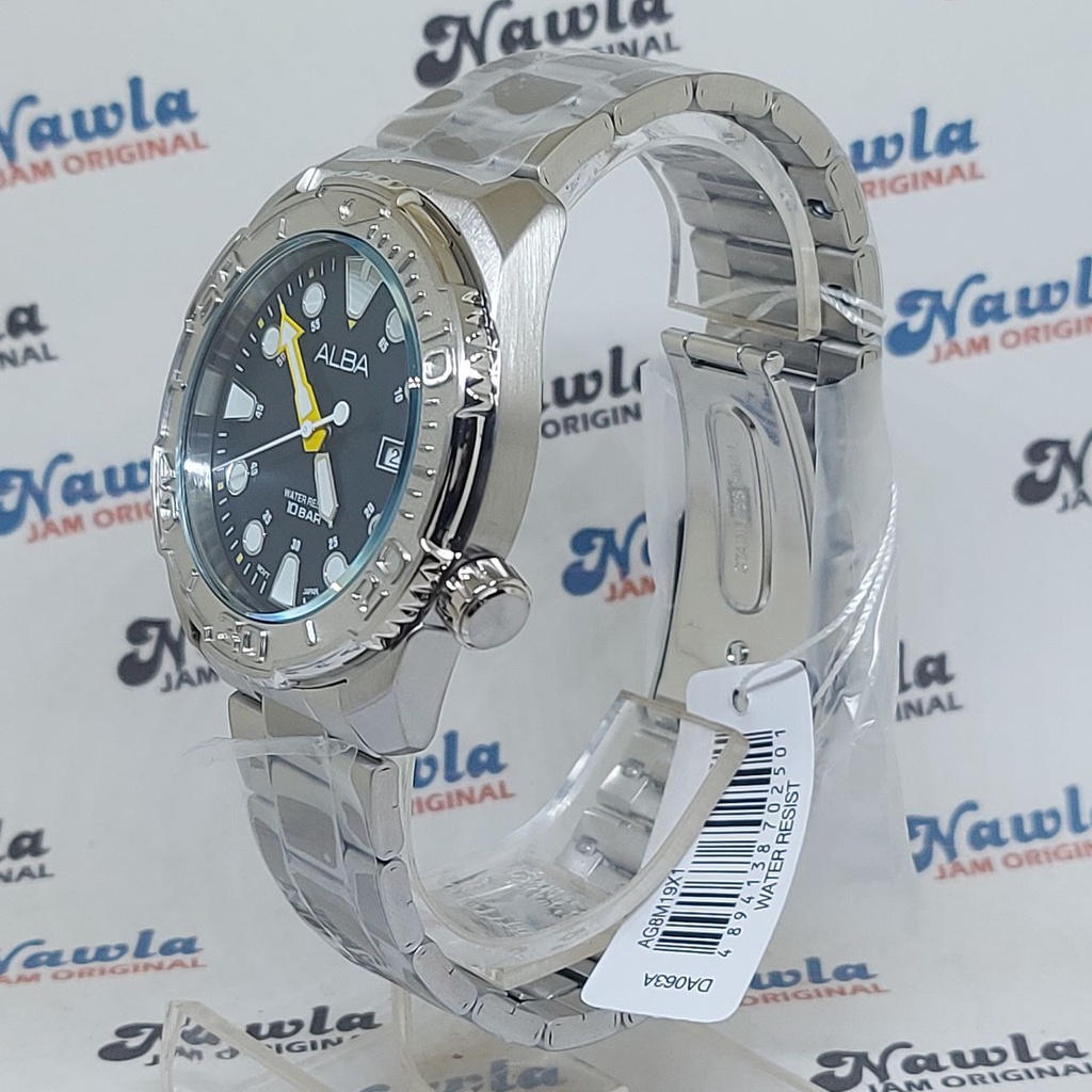 Alba Quartz AG8M19X1 Blue Dial - Jam Tangan Pria AG8M19