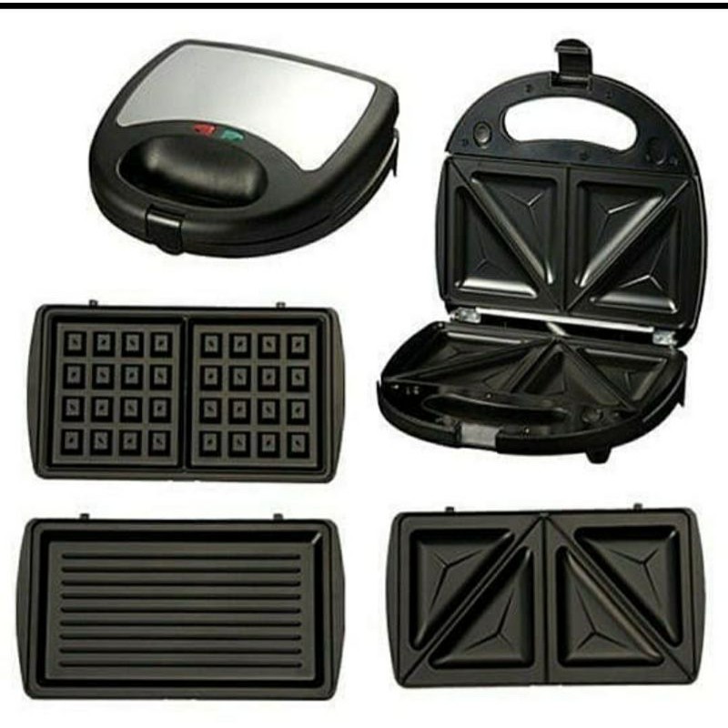Panggangan Roti 3in1 IDEALIFE IL202 - Sandwich Maker Pemanggang IL-202