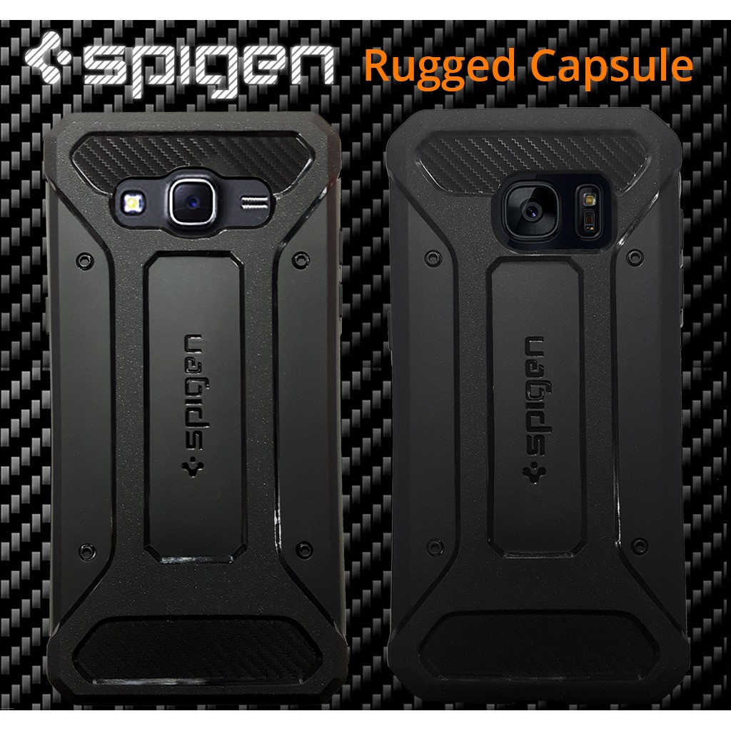 Dapatkan Spigen Rugged Armor Samsung Galaxy J7 Core Soft Case Capsule Carbon