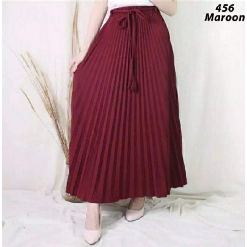 ROK PLISKET TALI LONCENG/ROK PLISKET PREMIUM/ROK PLISKET TERBARU