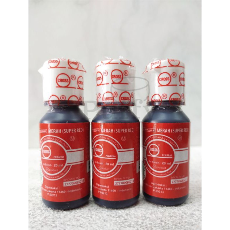 

Pewarna makanan Cross warna Merah Super Red 20ml