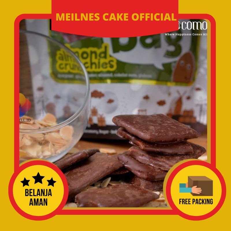 

Meilnes - Chocomory - Choco Bag Almond Crunchies 150gr - Cokelat Almond - Oleh Oleh Kue Bandung