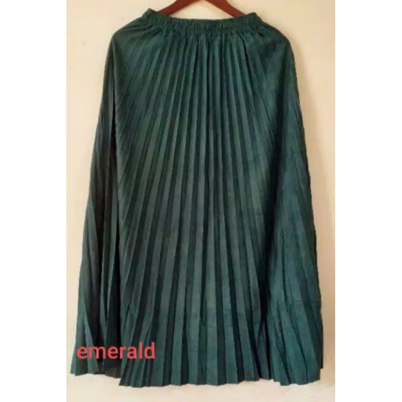 rok prisket suede BROKENWHITE n emerald import READY | rok cream rok putih rok bw