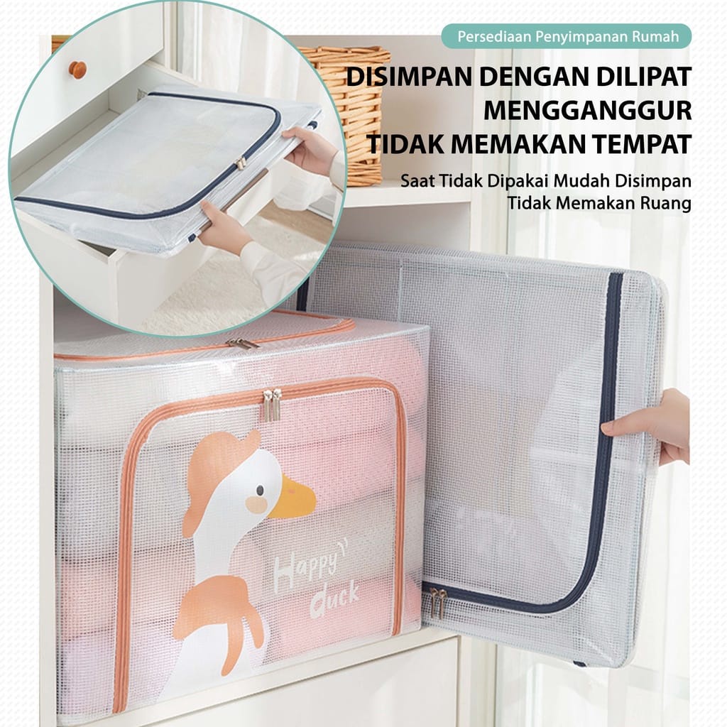 VS BG - Lipat kotak penyimpanan pakaian serbaguna mainan box tahan lembab storage box baju besar organizer