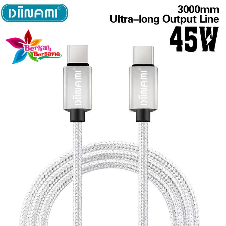 DIINAMI cable Kabel Data / Type-C ke Type-C / USB-C to USB-C / 45W Fast charging / 2 meter  &amp; 3 meter note10 note20 s21 s22 ultra MacBook air BB7109