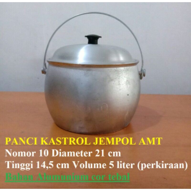 Panci kastrol nasi liwet no 10 almunium tebal. panci jadoel nasi liwet