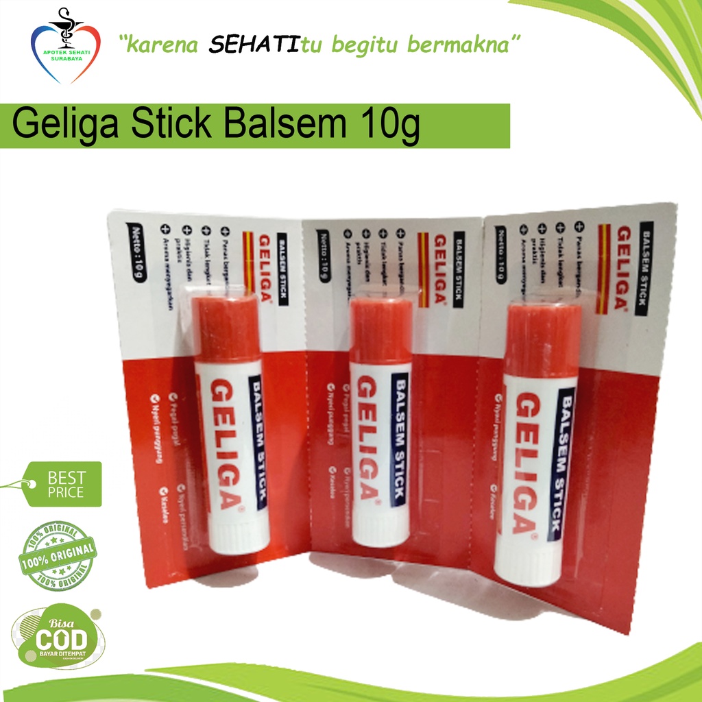 Cap Lang Balsem Geliga Stick 10gr Balsam Stik Roll On Nyeri Pegal Linu Kram