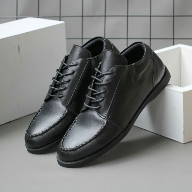 SEPATU FORMAL PRIA CASUAL PERKANTORAN ORIGINAL SHADOW ISLAND - SepatuFormal Pantofel pria Resmi Formal Hitam Coklat Black Brown Kulit Asli Kasual Kantor Dinas Kuliah Gereja Pesta Kondangan Kerja PNS Guru Terbaru Terlaris Murah