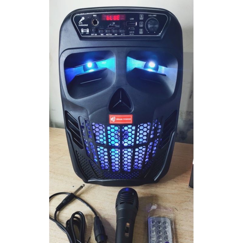 SPEAKER BLUETOOTH KARAOKE BRAIN POWER BP-7801 MINI 6.5 INCHI SPEAKER BLUETOOTH MIC dan  REMOTE