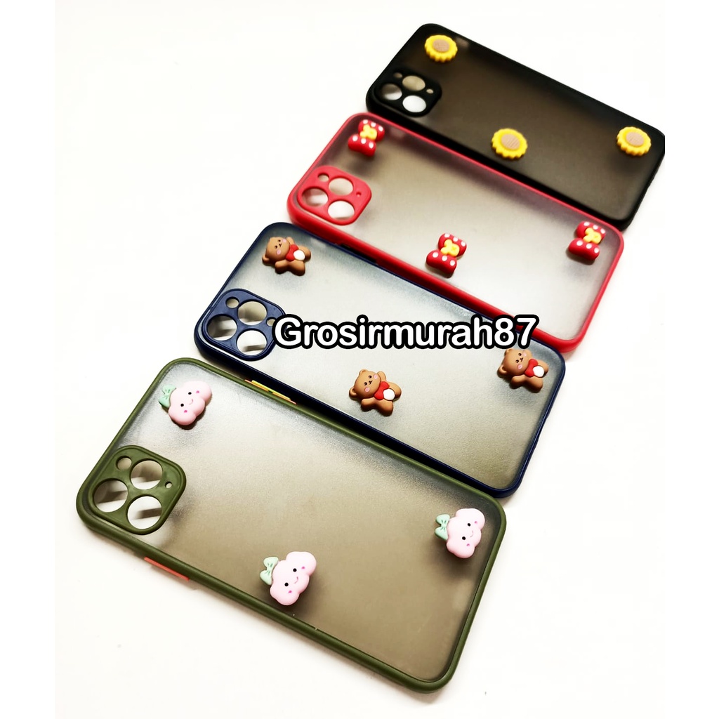 candy macaron softcase case tebal kondom hp Iphone 11 Pro Max pink maroon kuning hitam navy