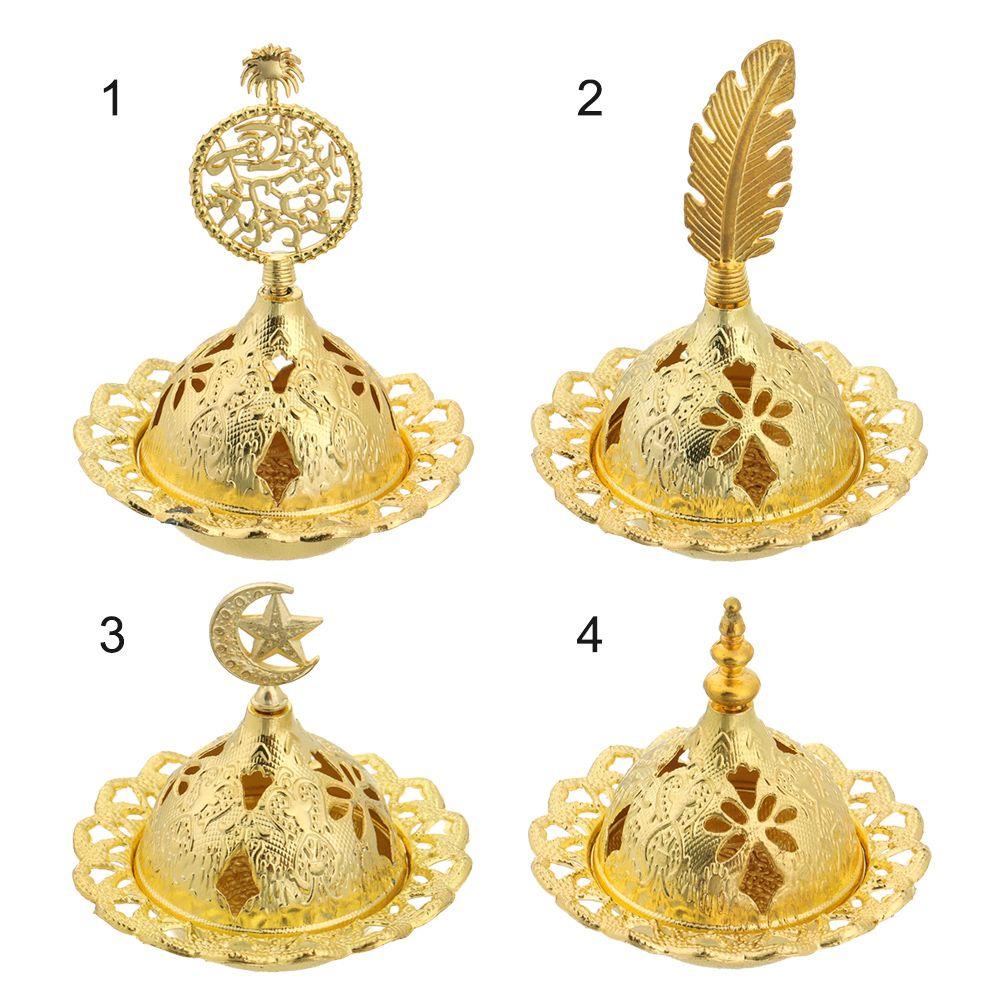 Solighter Metal Incense Burner Hollow Vintage Buddhism Gaya Arab Dekorasi Rumah Tungku Aromaterapi Tempat Pedupaan