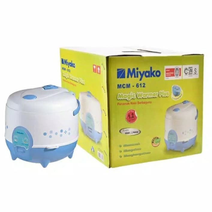 Miyako Magic Com Rice Cooker 1,2 Liter MCM 612 MCM612 1,2L Penanak Pengukus Penghangat Nasi