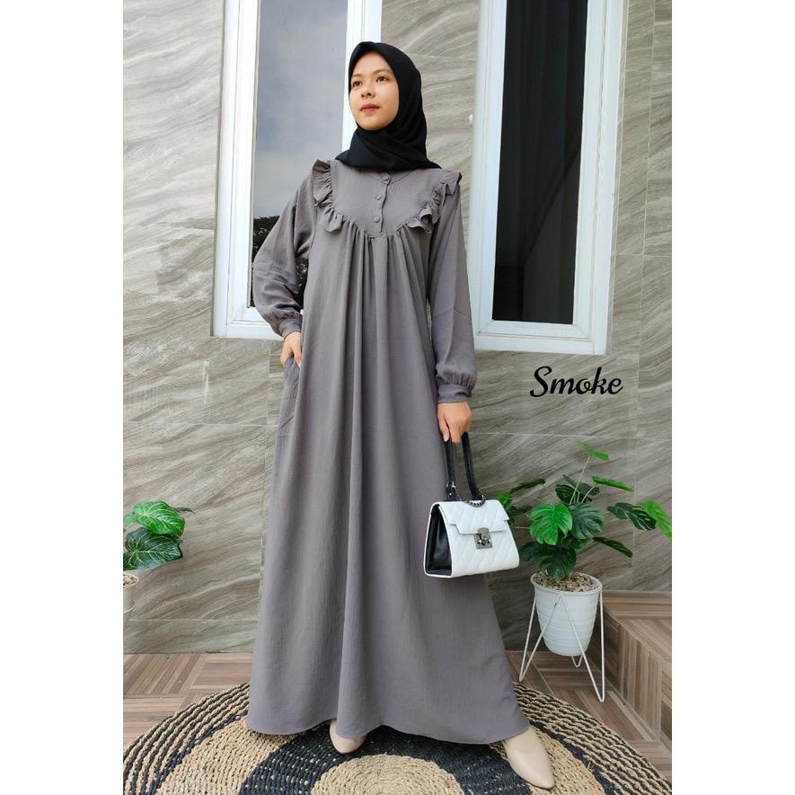 (AMD) GAMIS SHOFARIA REMPEL DAILY BUSUI WANITA DRESS CRINCLE AIRFLOW