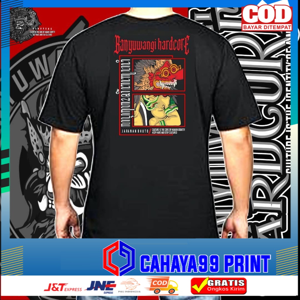 Kaos Catton Combed 30s Sablon Digital Jaranan Buto Banyuwangi Kualitas Distro