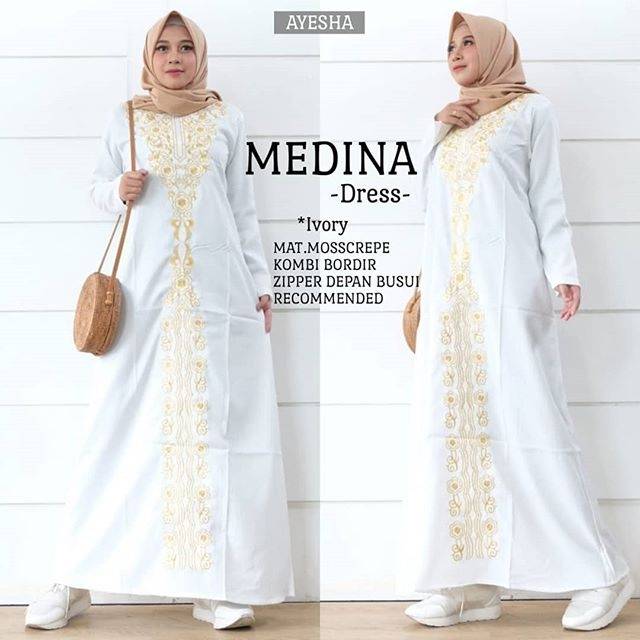 Medina Dress Abaya Arab Moscrepe