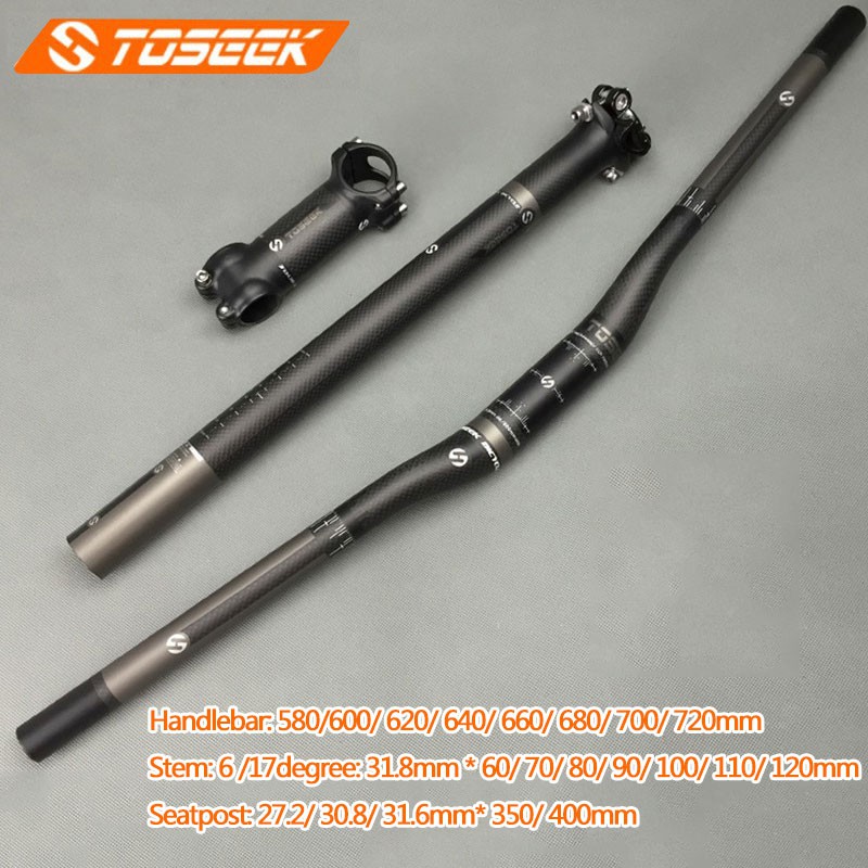 Stem Handlebar Dan Seat Post Bahan  Full Carbon  Fiber Untuk 