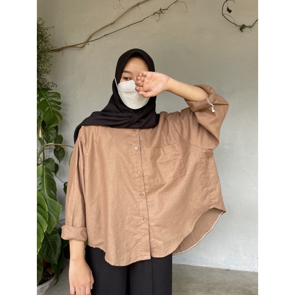 Deera Kemeja Oversize/ Kemeja Oversize LD 148CM/ Kemeja Oversize Wanita