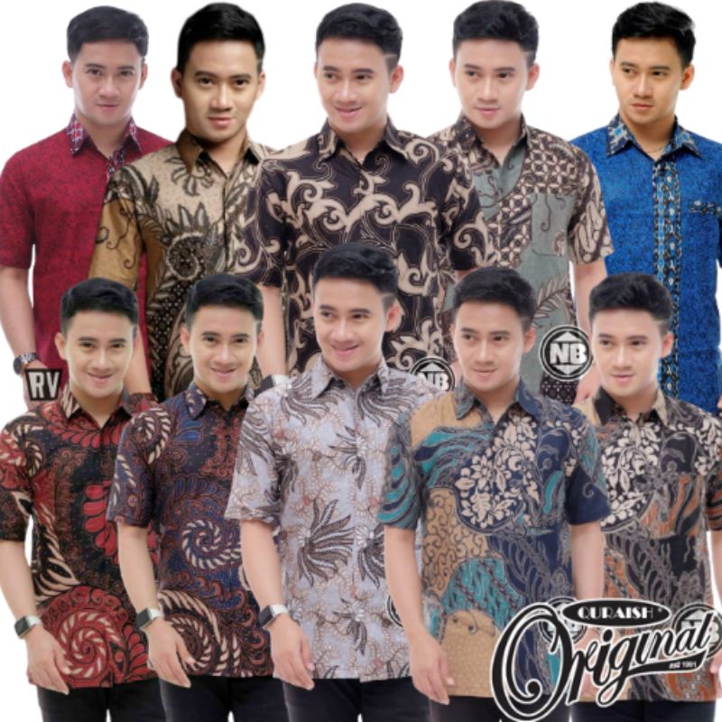 Kemeja Batik Pria Moderen Lengan Pendek Kratonan Regular- Baju Batik Pria Murah Regular M L XL XXL